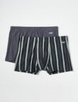 Jockey Skants Stripe Trunk, 2-Pack, Grey & Green product photo