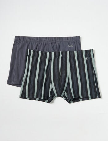 Jockey Skants Stripe Trunk, 2-Pack, Grey & Green product photo