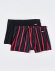 Jockey Skants Stripe Trunk, 2-Pack, Red & Black product photo