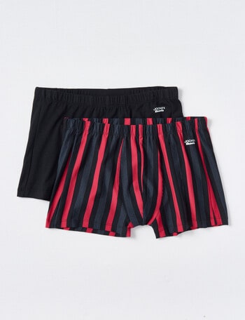 Jockey Skants Stripe Trunk, 2-Pack, Red & Black product photo
