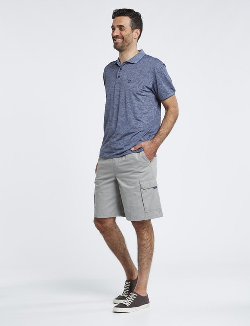 Chisel Elastic Waist Cargo Short, Light Grey product photo View 03 L