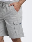 Chisel Elastic Waist Cargo Short, Light Grey product photo View 04 S