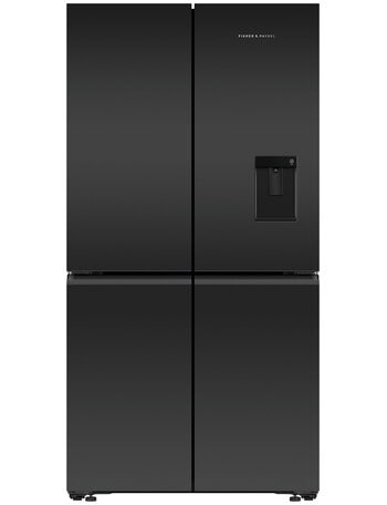 Fisher & Paykel 605L Quad Door Fridge With Ice & Water, Black, RF605QZUVB1 product photo