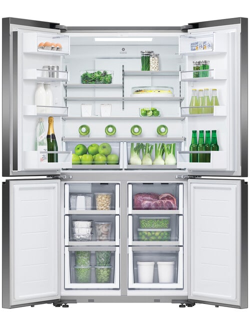 Fisher & Paykel 605L Quad Door Fridge With Ice & Water, Black, RF605QZUVB1 product photo View 04 L