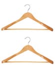 Haven Essentials Cintre Wooden Jacket Hanger, Set-of-2, Natural product photo