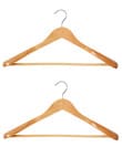 Haven Essentials Cintre Wooden Jacket Hanger, Set-of-2, Natural product photo