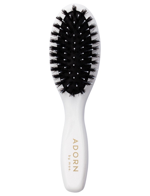 Adorn by Mae Natural Bristle Oval Pad Brush, Small, White product photo