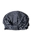 Simply Essential Turban Shower Cap, Black & White Stripe product photo View 02 S