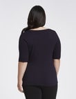 Bodycode Curve Ballet-Sleeve Slimline Top, Eclipse product photo View 02 S