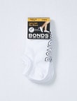 Bonds Logo Light No-Show Sock, 4-Pack, White product photo View 02 S