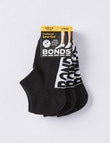 Bonds Logo Low-Cut Sock, 3-Pack, Black product photo View 02 S