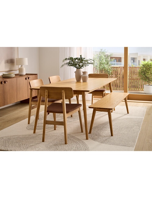 LUCA Furniture Amalfi Dining Table 1.9m, Natural product photo View 02 L