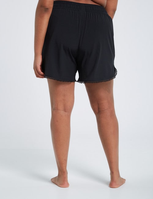 Zest Resort Curve Trim Boardshort, Black product photo View 02 L