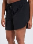 Zest Resort Curve Trim Boardshort, Black product photo View 03 S