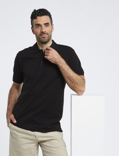 Chisel Ultimate Short-Sleeve Polo, Black product photo View 03 L