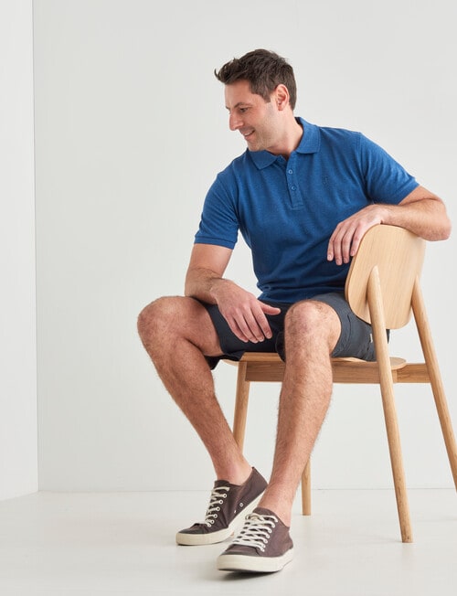 Chisel Ultimate Short-Sleeve Polo, Blue Marle product photo View 03 L