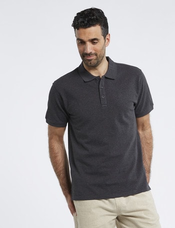 Chisel Ultimate Short-Sleeve Polo, Charcoal Marle product photo