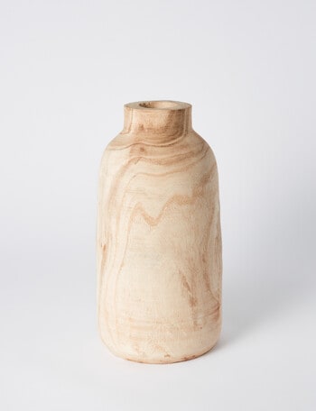 M&Co Wood Vase, Small product photo