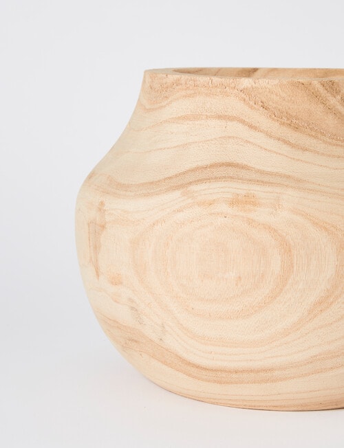 M&Co Wood Vase, Short product photo View 02 L