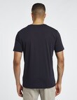 L+L Short-Sleeve Combed Cotton Tee, Navy product photo View 02 S