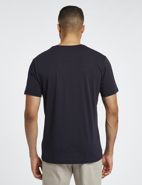 L+L Short-Sleeve Combed Cotton Tee, Navy product photo View 02 L
