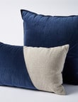 M&Co Valencia Velvet Lumbar Cushion, Indigo product photo View 03 S