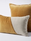 M&Co Valencia Velvet Lumbar Cushion, Gold product photo View 03 S