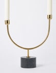 M&Co Curved Candlestick Holder, Brass product photo View 02 S
