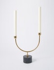 M&Co Curved Candlestick Holder, Brass product photo View 03 S