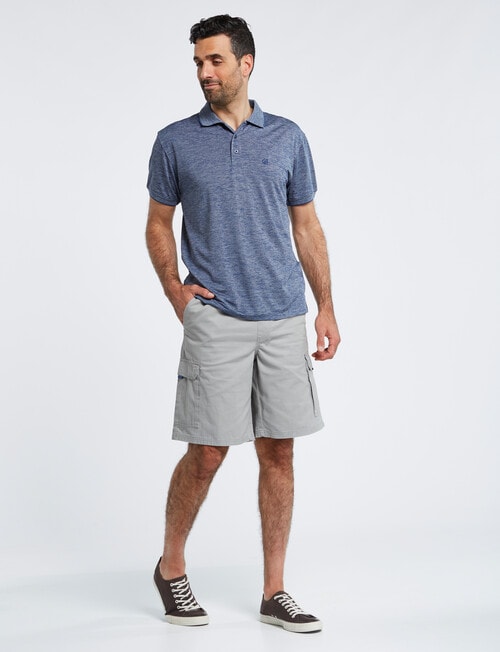 Chisel Stripe Quick Dry Polo, Blue product photo View 03 L