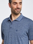 Chisel Stripe Quick Dry Polo, Blue product photo View 04 S