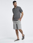 Chisel Stripe Quick Dry Polo, Black product photo View 03 S