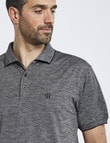Chisel Stripe Quick Dry Polo, Black product photo View 04 S