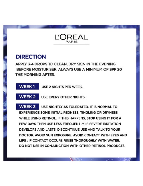 L'Oreal Paris Revitalift Laser Pure Retinol Night Serum, 30ml product photo View 06 L