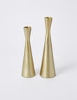 M&Co Brass Candlestick Holder, 26cm product photo View 04 S