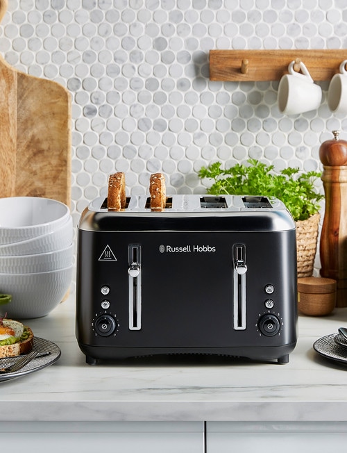 Russell Hobbs Addison 4 Slice Toaster, Black, RHT514BLK product photo View 02 L