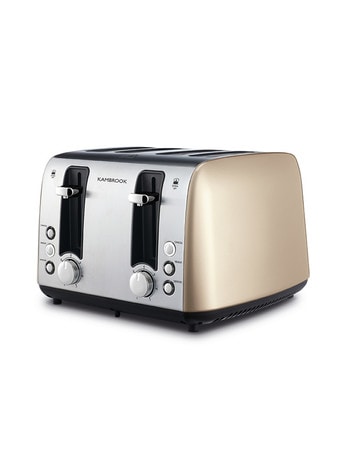 Kambrook Deluxe 4-Slice Toaster, Champagne, KTA480CMP product photo