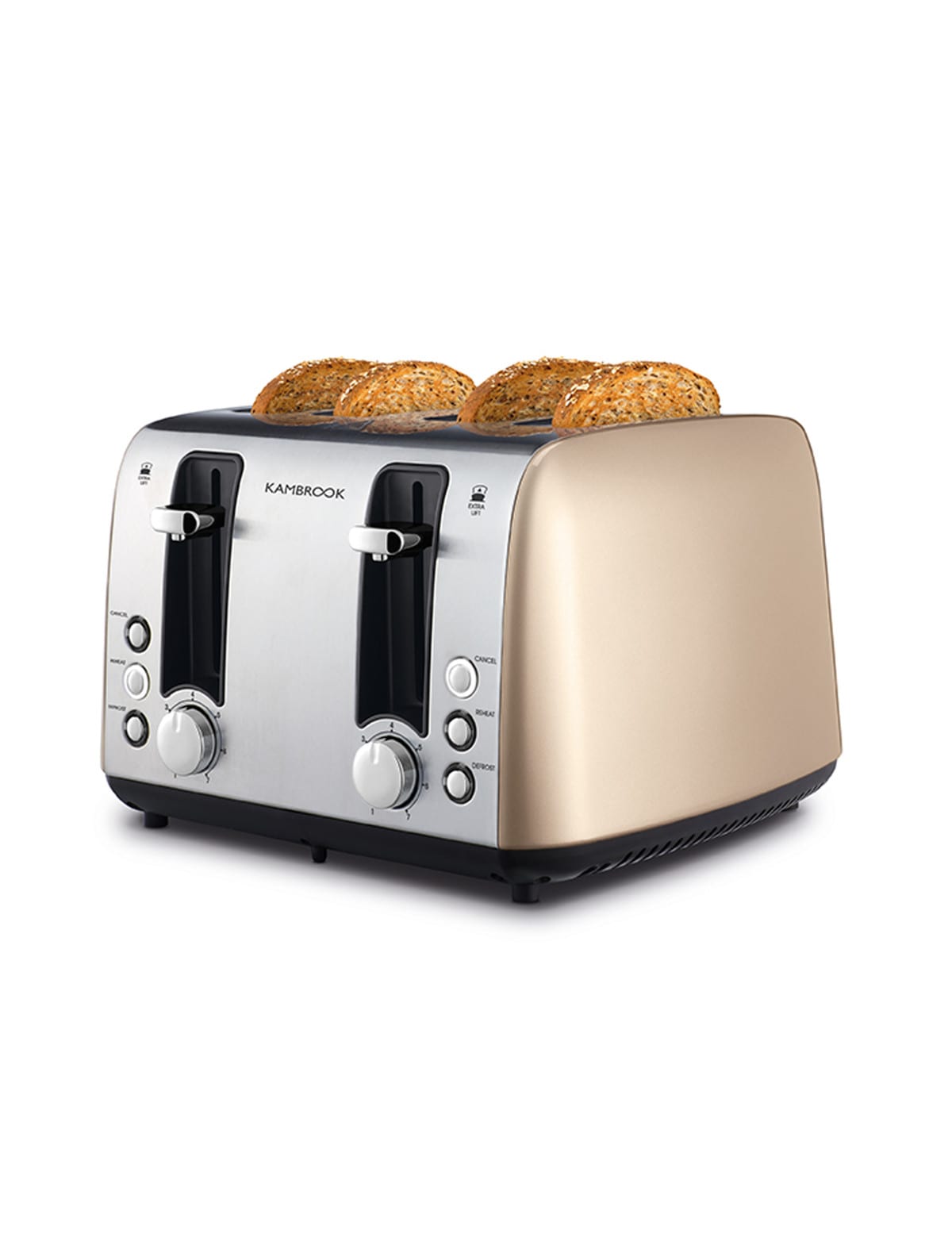 Kambrook Deluxe 4Slice Toaster, Champagne, KTA480CMP Toasters