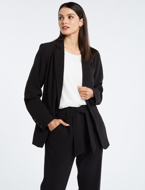 Oliver Black Longline Blazer, Black 