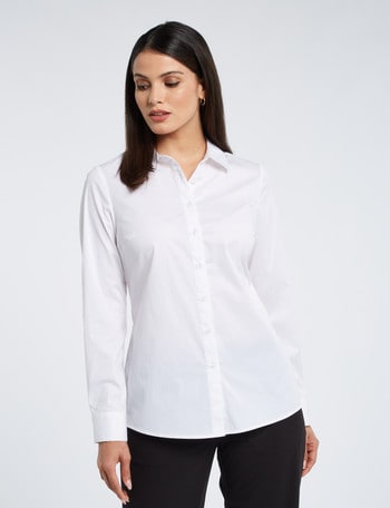 Oliver Black Essential Long-Sleeve Shirt, White product photo