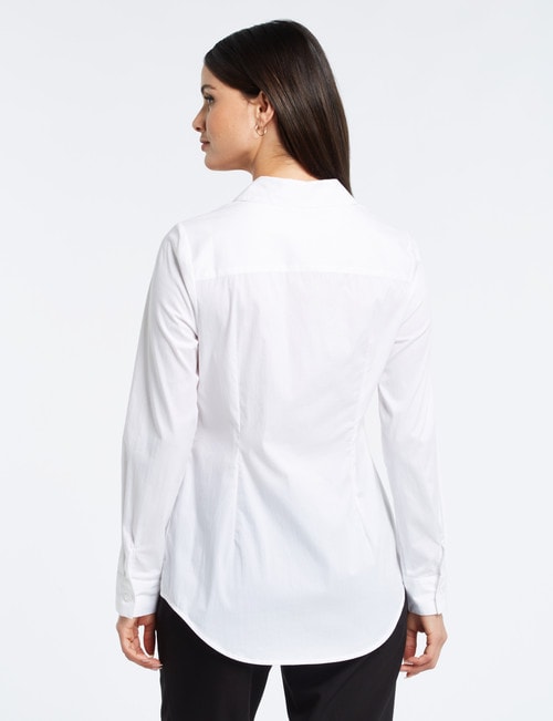 Oliver Black Essential Long-Sleeve Shirt, White product photo View 02 L