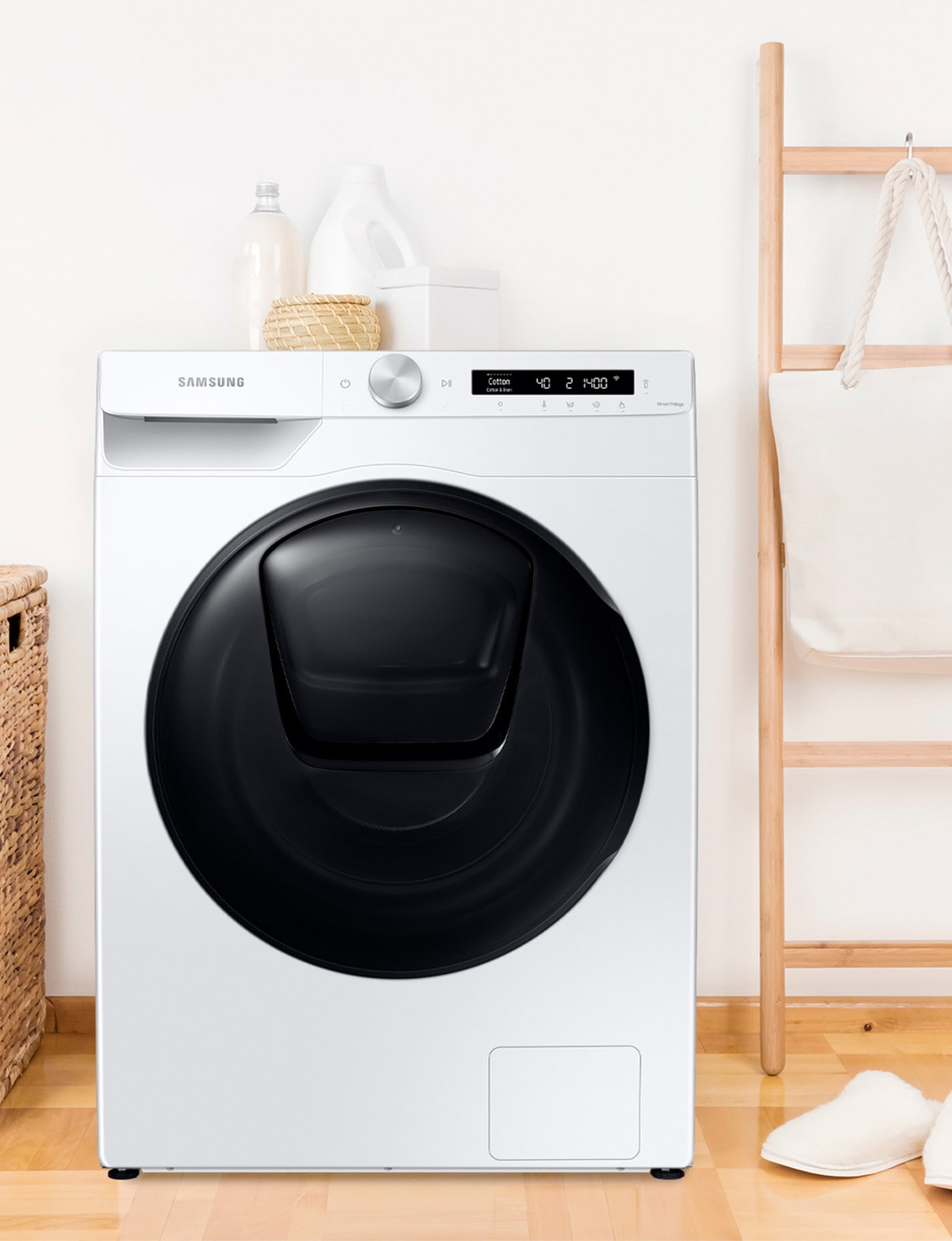 Samsung 8.5kg Smart Washer & 6kg Dryer Combo, White, WD85T554DBW
