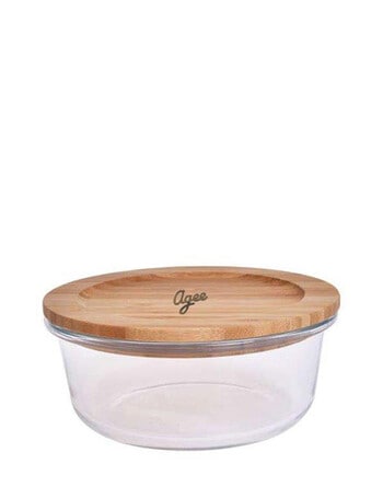 Agee Glass Container with Bamboo Lid, 400ml product photo