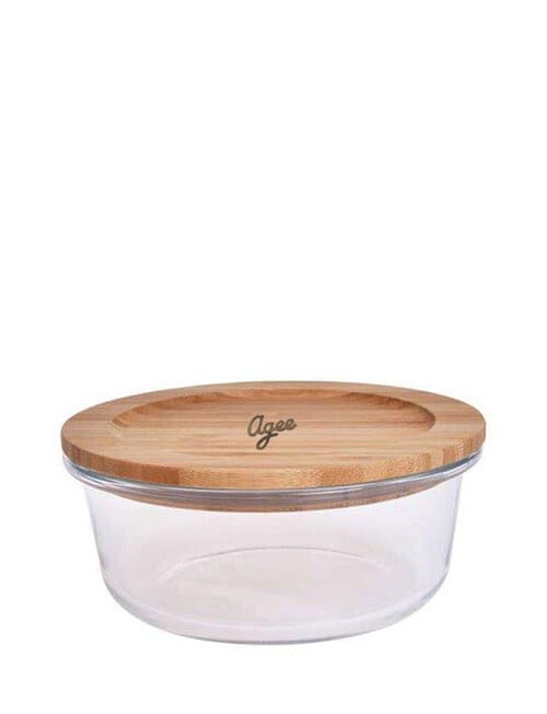Agee Glass Container with Bamboo Lid, 400ml product photo