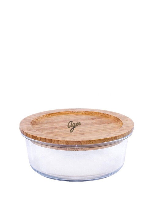 Agee Glass Container with Bamboo Lid, 1300ml product photo
