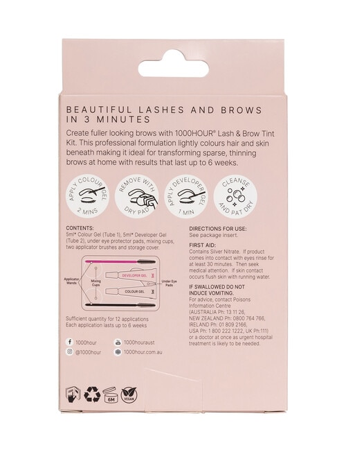 1000HR Lash & Brow Tint Kit, Natural Black product photo View 02 L