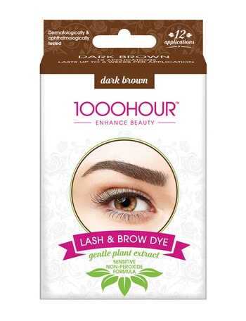 1000HR Eyelash & Brow Plant Based Kit, Dark Brown product photo