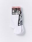 Bonds Logo No Show Sock, 3-Pack, White product photo View 02 S