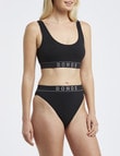 Bonds Retro Rib Scoop Crop, Black product photo View 03 S