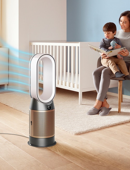 Dyson HP09 Purifier Hot+Cool Formaldehyde Purifying Fan Heater, White/Gold, 379706-01 product photo View 06 L
